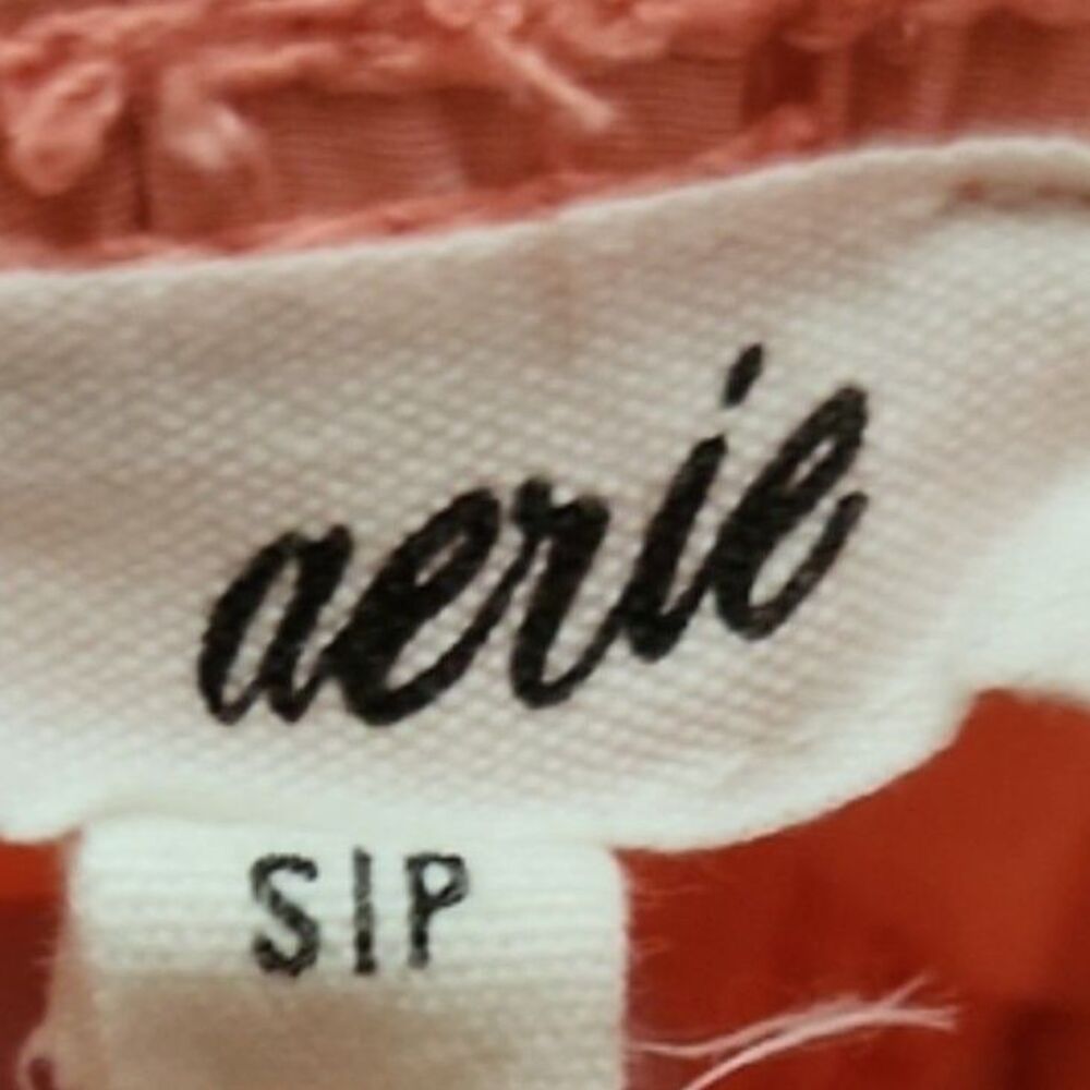 Aerie High Waisted Go-For-It Baggy Cargo Pant, Spicy Coral, Size S - Picture 5 of 10